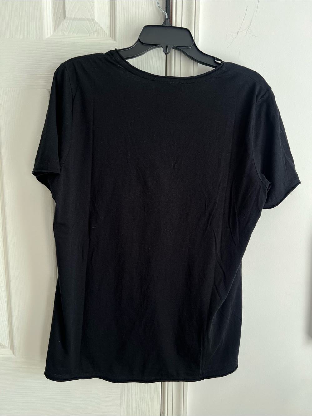 Johnny Was Black Short-Sleeve V-Neck Top Adina everyday tee L - Picture 9 of 11